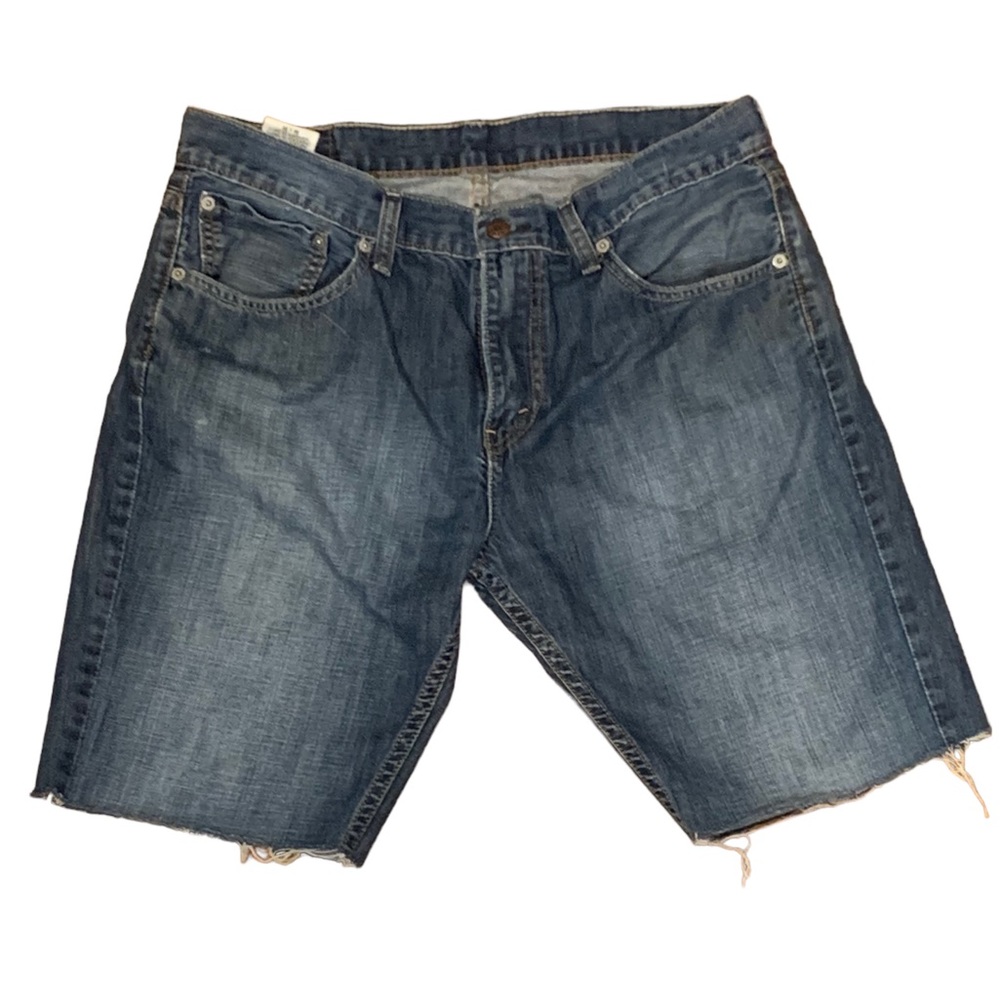 ☀️ Levi's 527 Cutoff Mid Rise Frayed Denim Shorts  Size W 34